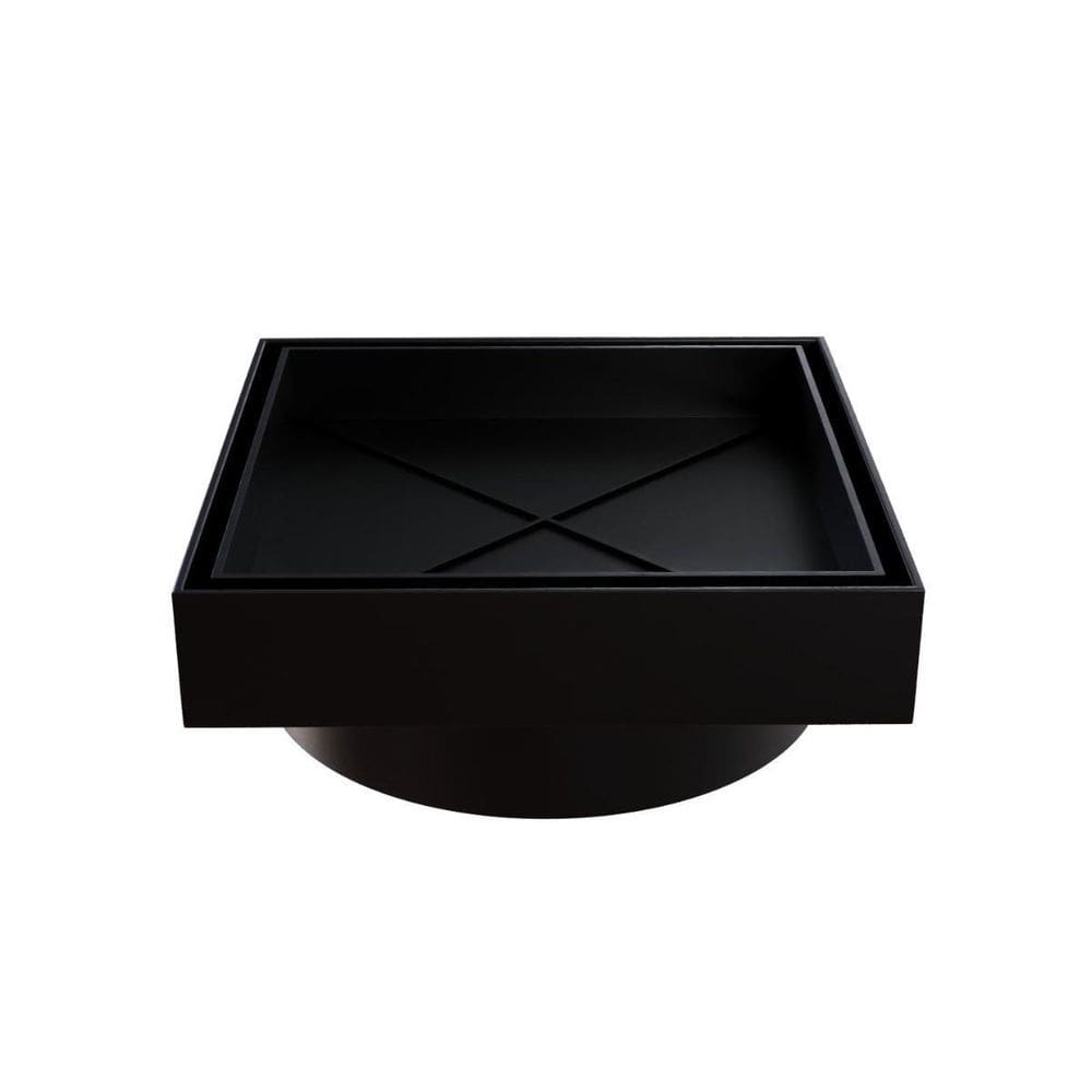 Ralo Smart Invisível Oculto Preto 15X15Cm Quadrado Estrela