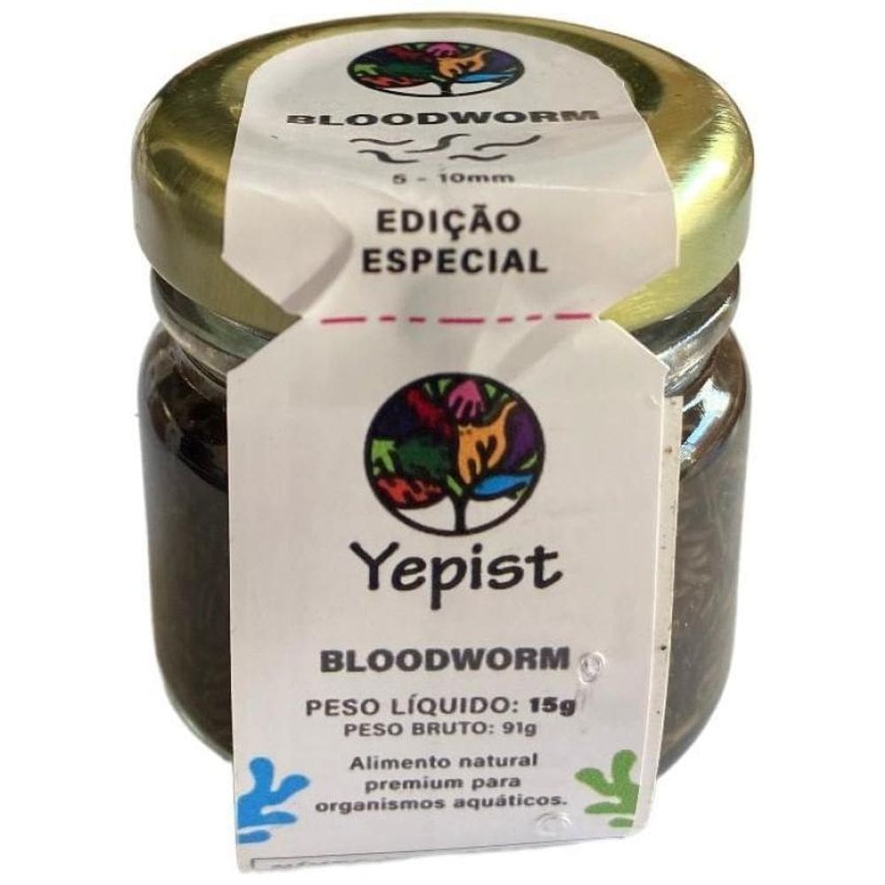 Alimento Para Peixes Yepist Bloodworm Em Conserva 15G