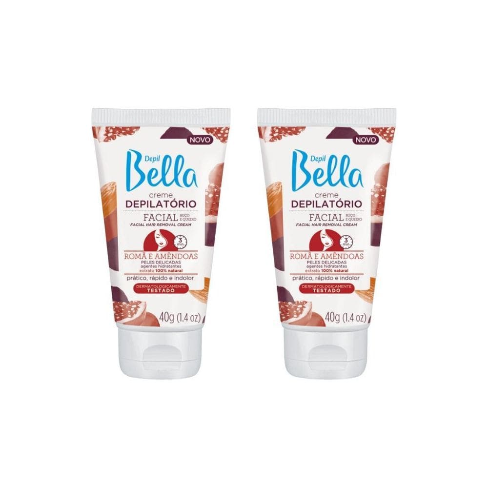 Creme Depilatorio Depil Bella Facial Roma 40G - Kit Com 2Un