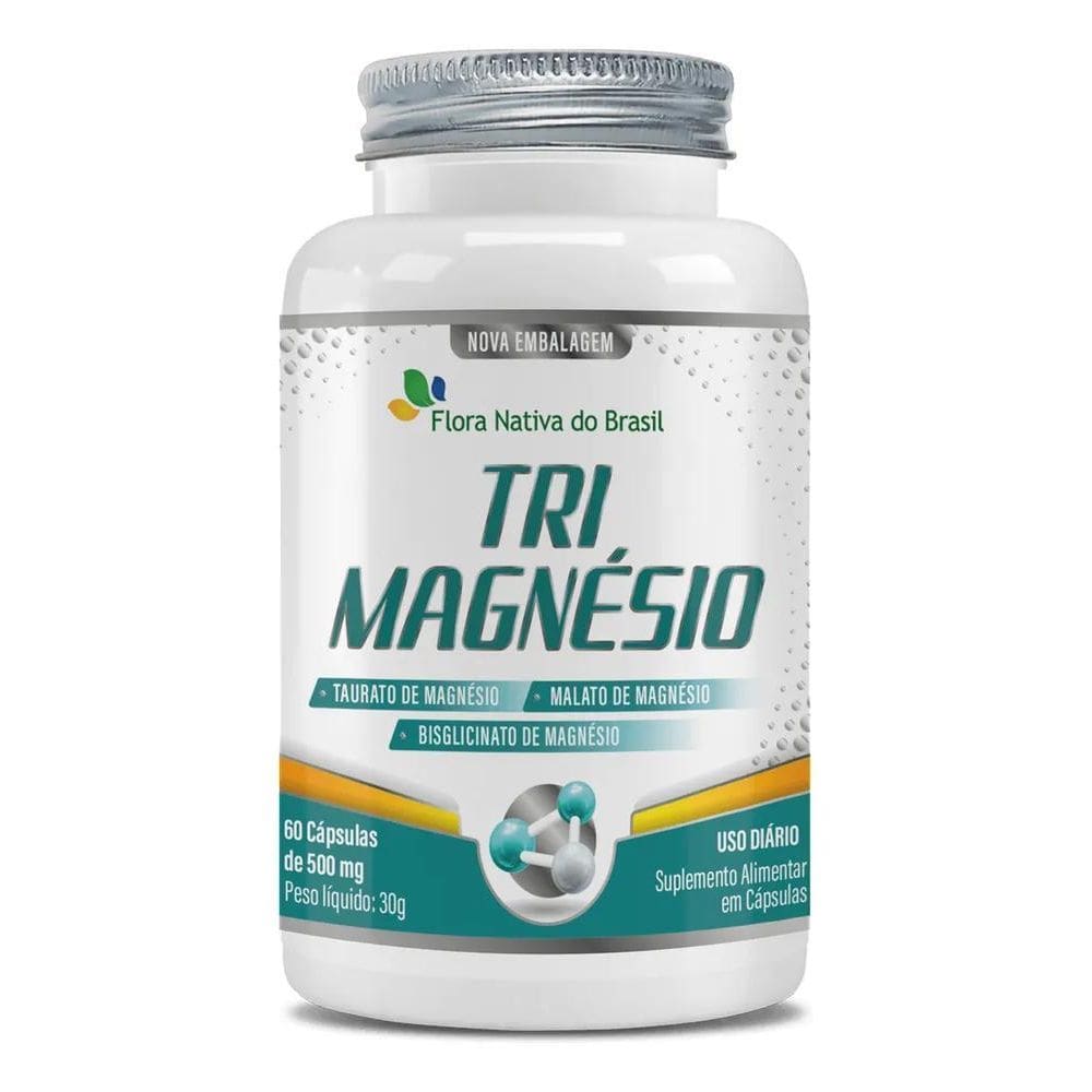 2X Tri Magnésio 60 Cápsulas Flora Nativa