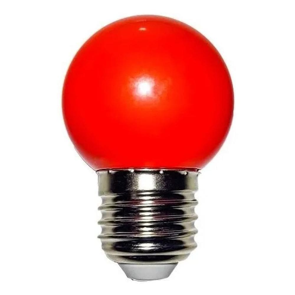 2X Lampadas Bolinhas Led 1W Colorida Abajur Festa Luz Vermel