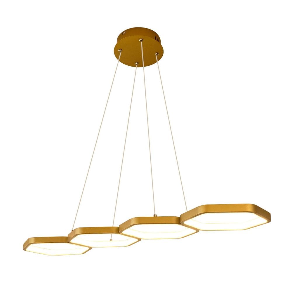 Pendente De Led Luminaria 85Cm Branco Quente Moderno 60W