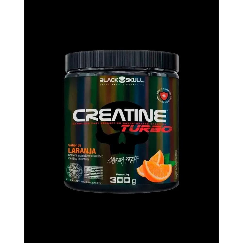 2X Suplemento Em Pó Black Skull Caveira Preta Turbo Laranja
