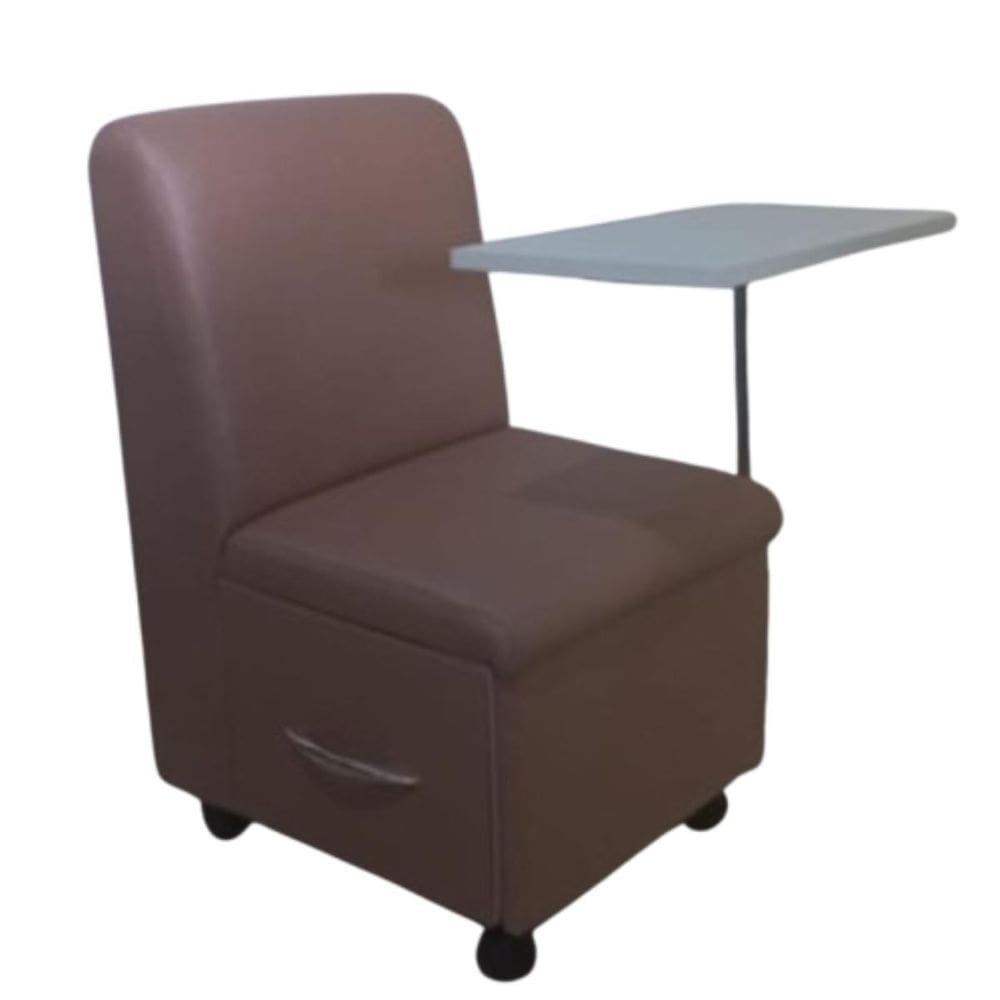 Cadeira Ciranda Manicure Com Mesa Regulável - Rose Gold