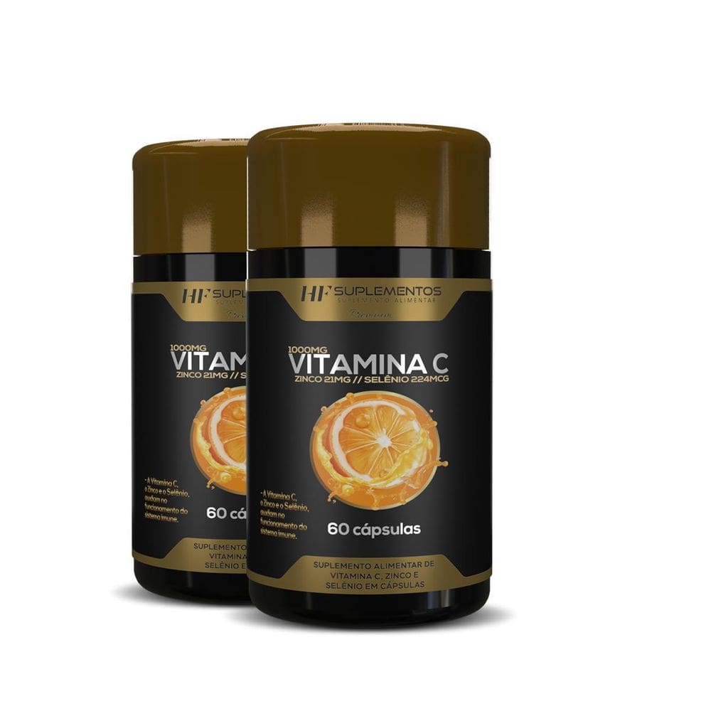 2X Vitamina C Premium 60 Caps Hf Suplementos