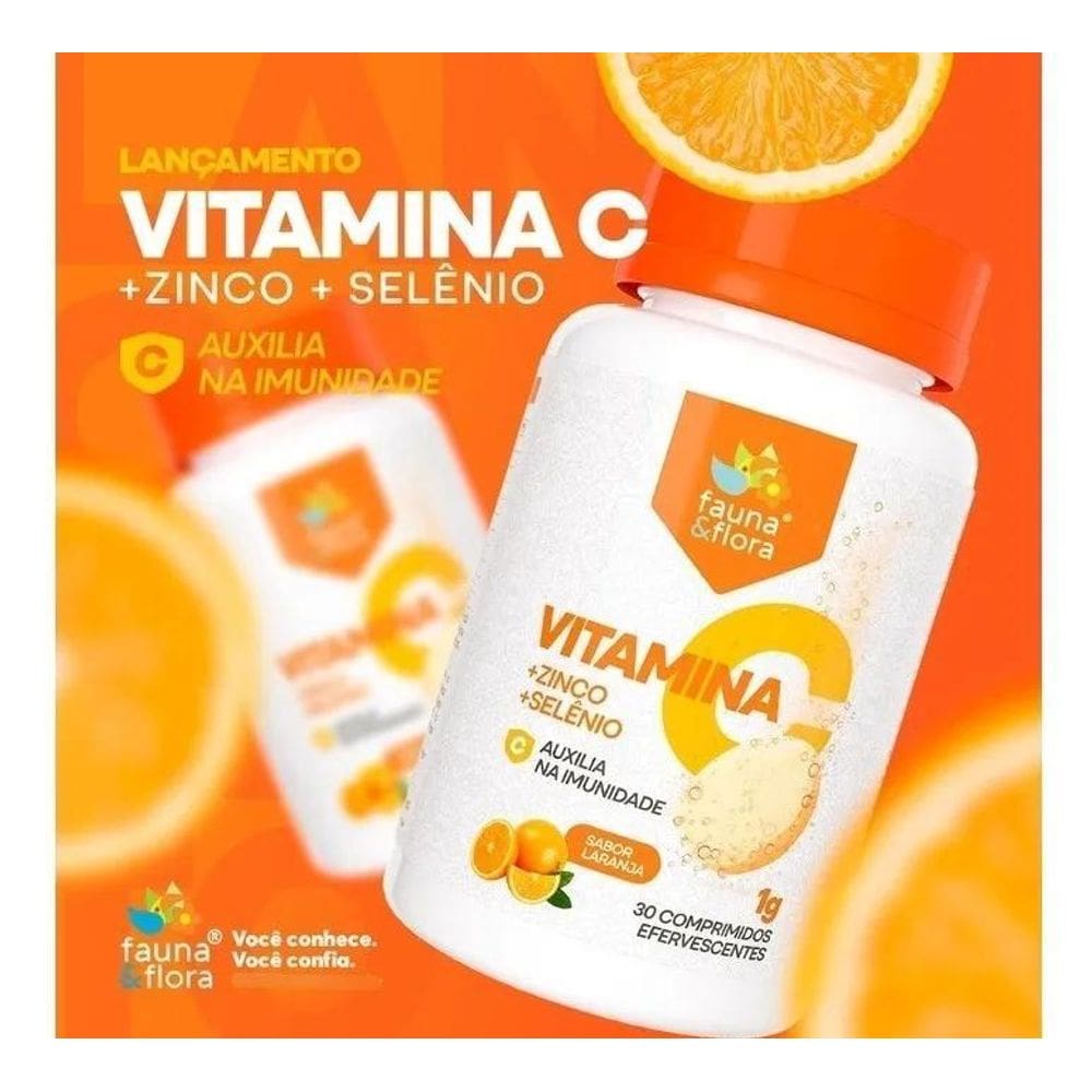 2X Vitamina C Com Zinco E Selênio 3,6G Efervescente 30 Pasti