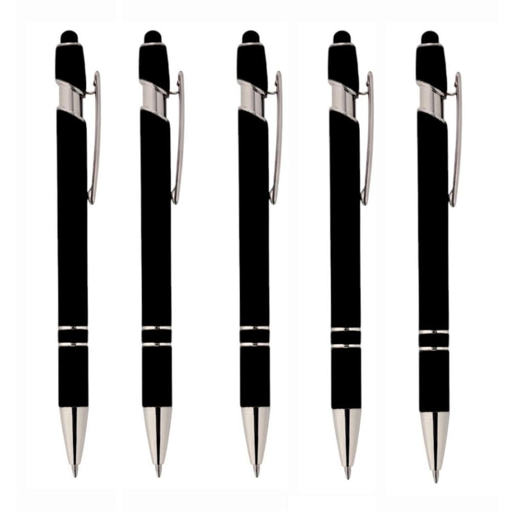 Caneta Touch Metálica Kit Com 5 Unidades Esferográfica-Luxo