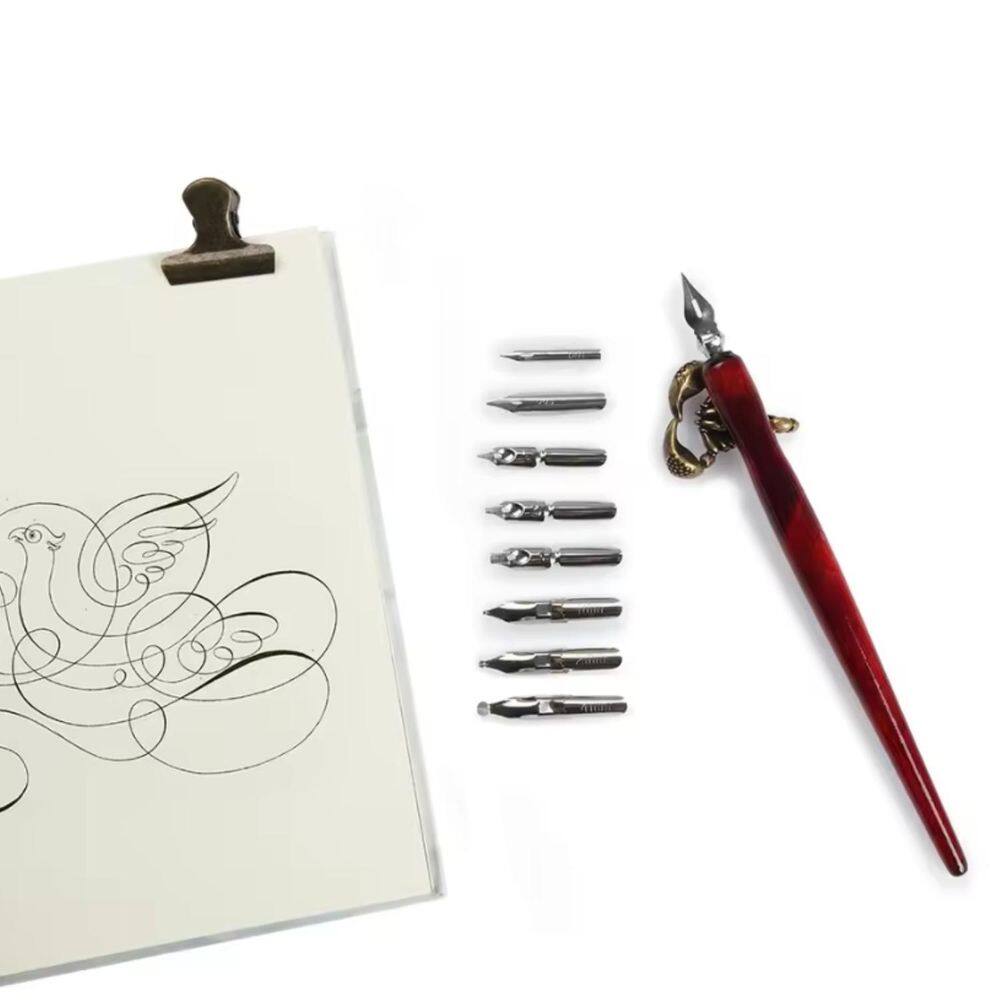 Kit 9 Pontas Pena Caneta Tinteiro Caligrafia Manga Arte