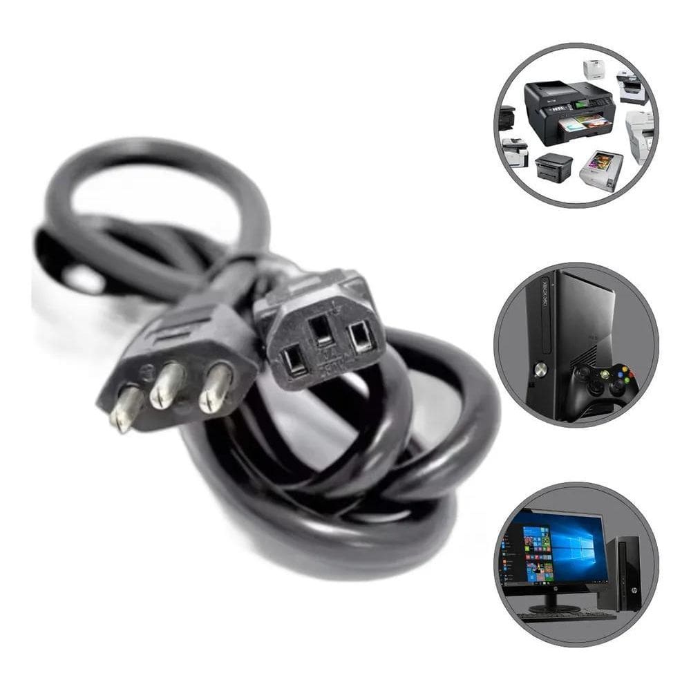 2X Bartolotti Kit 10 Cabos De Força Energia Atx Tripolar Pad