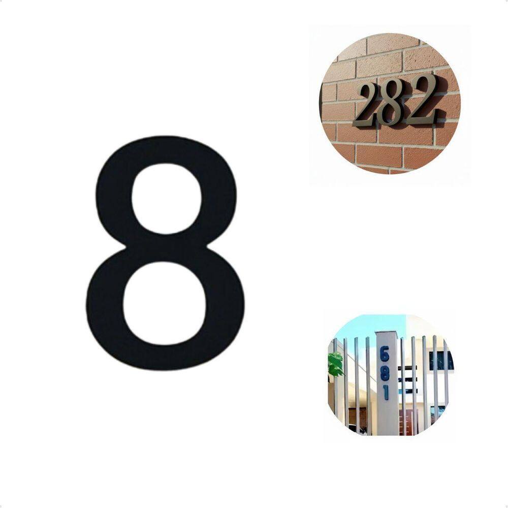 Placa De Número Residencial Design Moderno Minimalista Luxo