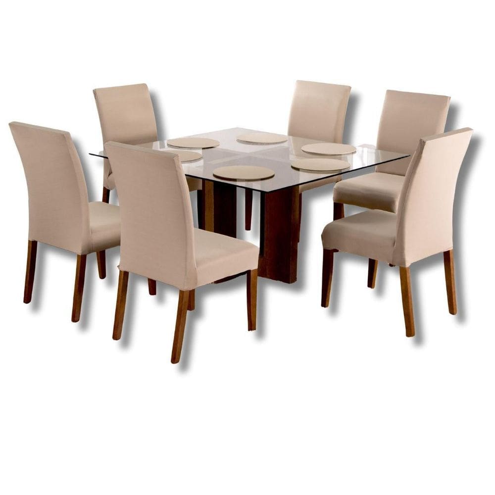 Kit 4 Capas De Cadeira Lisas Elásticas Protetoras Laváveis