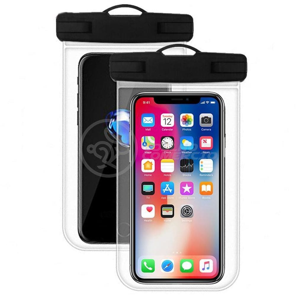 Capa Bolsa A Prova Dágua Impermeável Universal Celular Preto