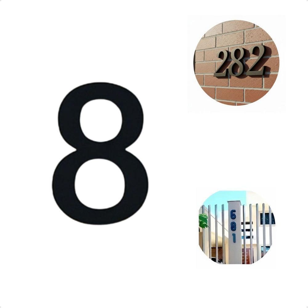 Placa De Número Residencial Design Moderno Minimalista Luxo