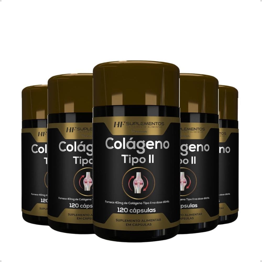 5X Colágeno Tipo Ii 120 Cápsulas Hf Suplementos