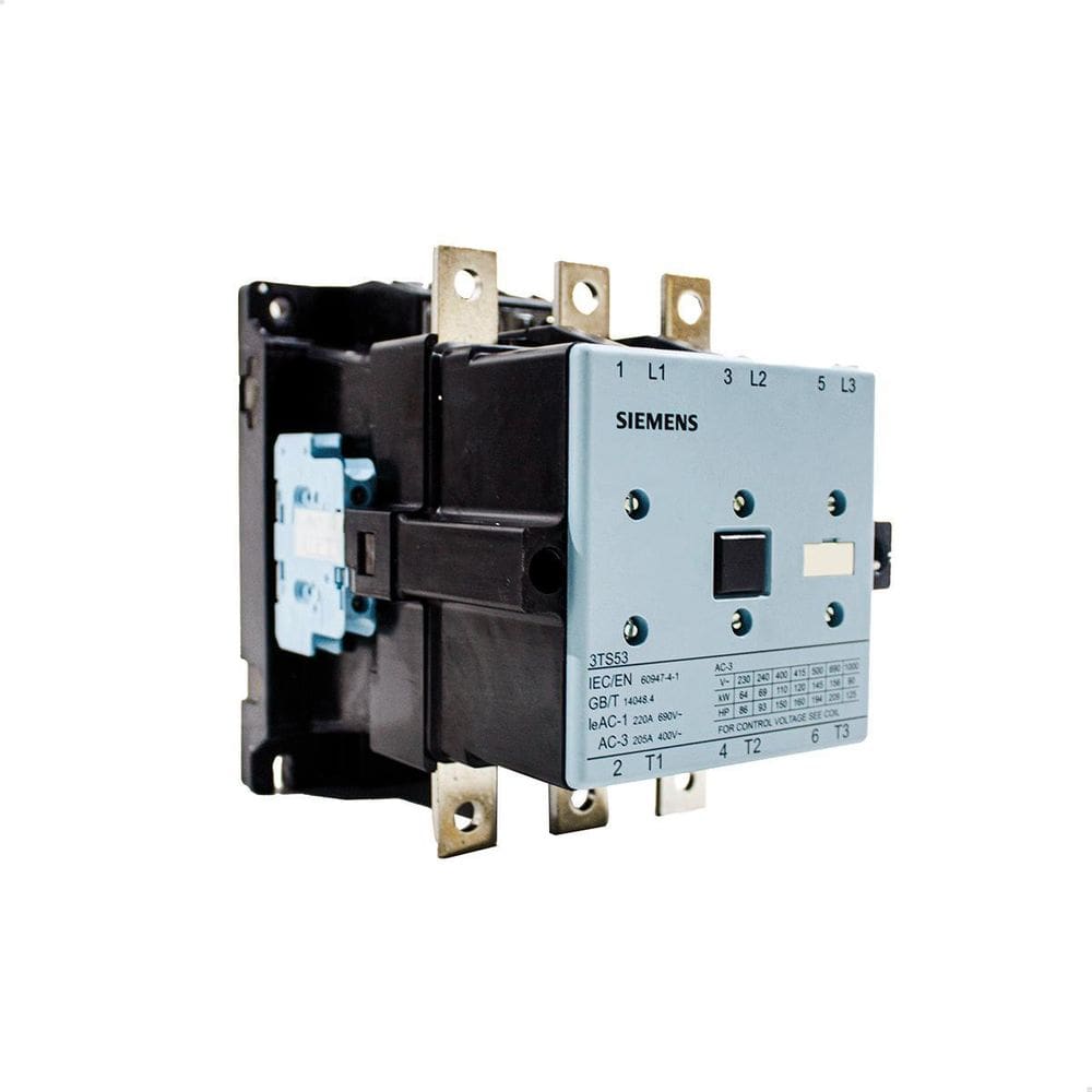 Contator Siemens 3Ts53220An2 205A Ac3 220V 50/60Hz 2Na+2Nf
