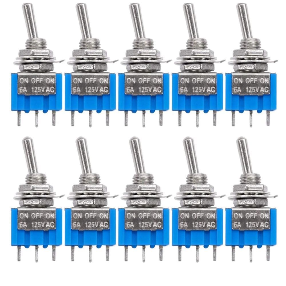 10 Interruptor On Off On 3 Pinos Mts-103 Ac 125V/6A 250V/3A