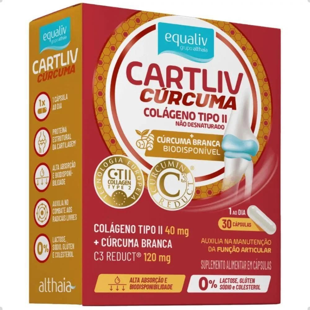 Cartliv Cúrcuma Tipo Ii Equaliv Colágeno 30 Cápsulas