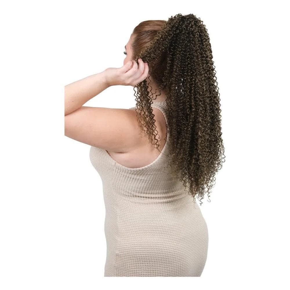 2X Aplique Rabo De Cavalo Bio Vegetal Cacheado Elsie