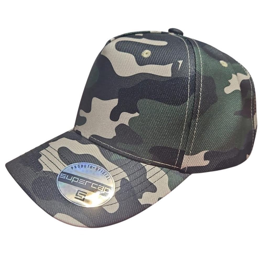 Boné Aba Curva Camuflado Frente Americana Supercap 26708 Mar