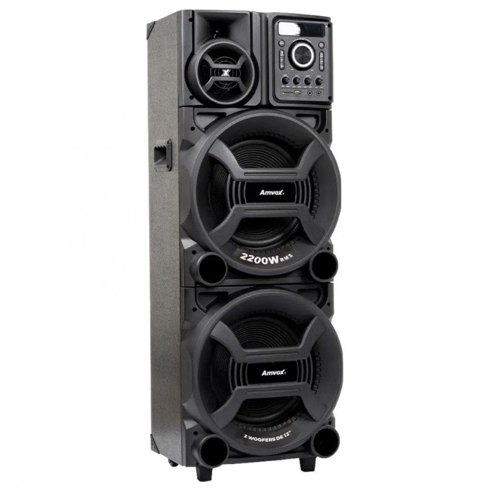 Caixa de Som Amplificada Amvox Pesadao ACA 2201 2200W Bluetooth com LED