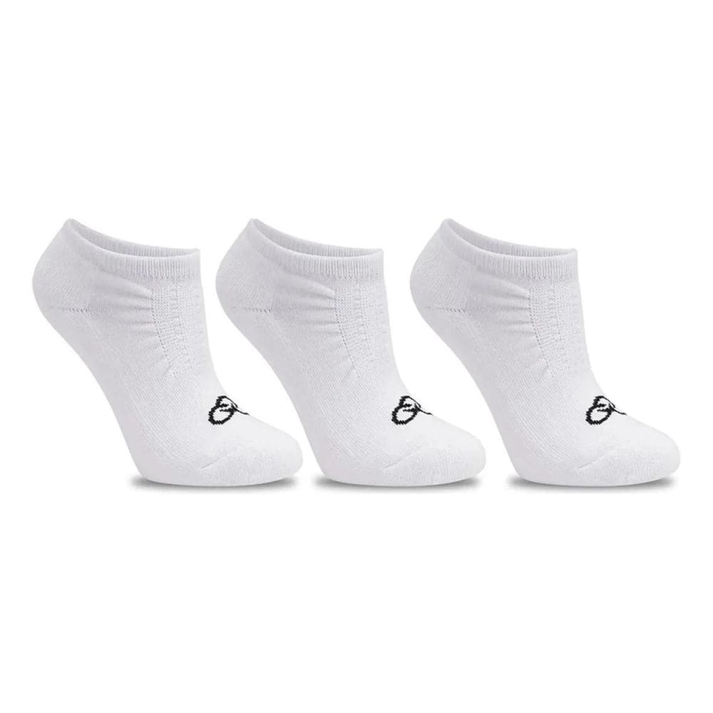 2X Kit 3 Meias Olympikus Cano Invisível Fitness Algodão