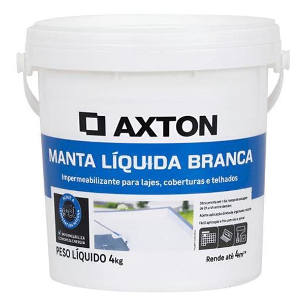 Manta Liquida Impermeabilizante 4 Kg Branco Axton
