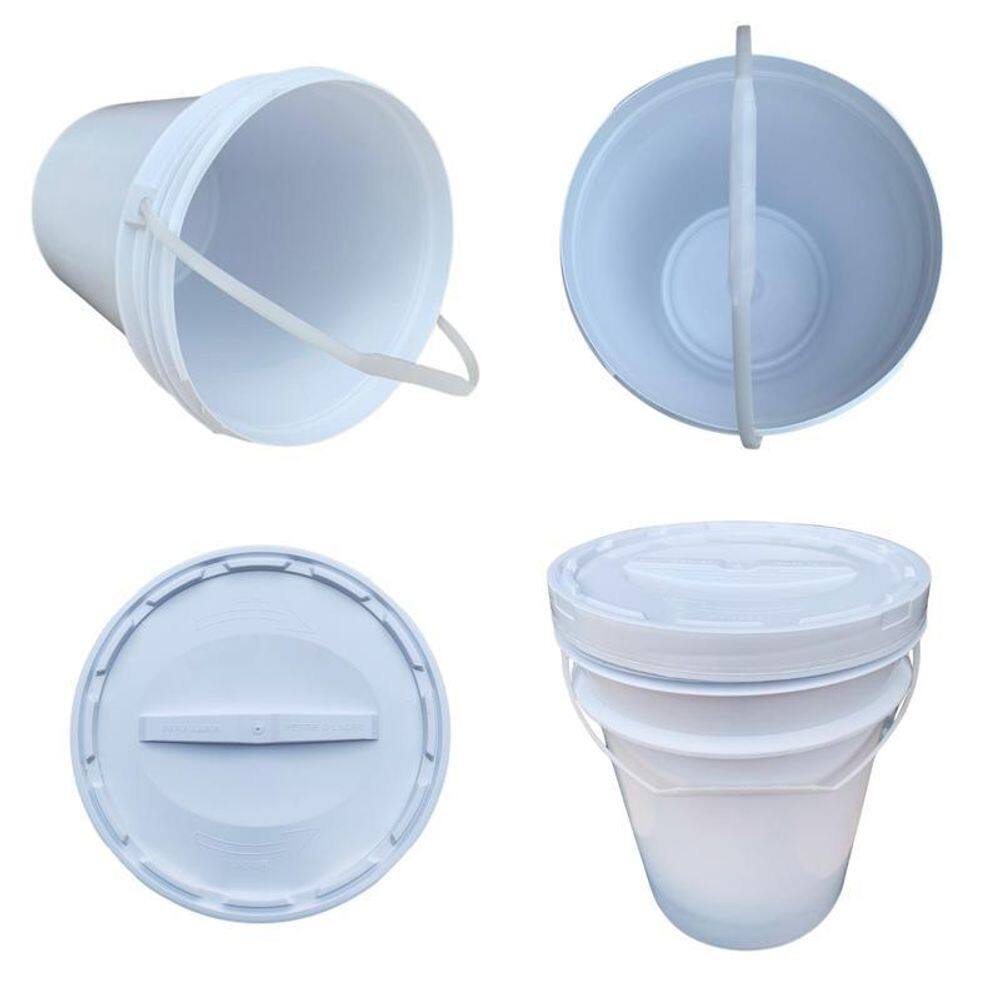 Balde Para Guardar Ração 20 L E Tampa Rosca - Kit 4 Pçs