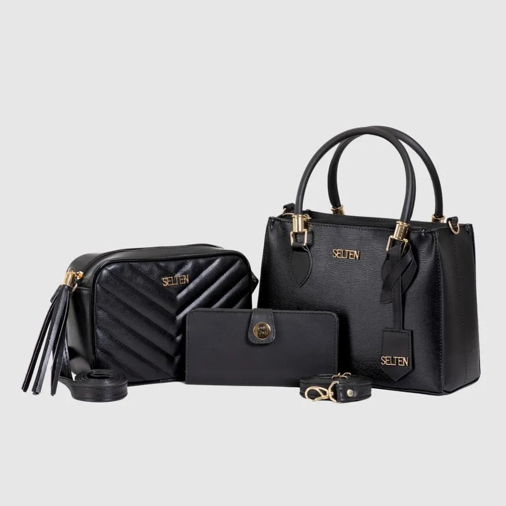 2X Bolsa Transversal Media E Bolsa Pequena Com Mini Carteira