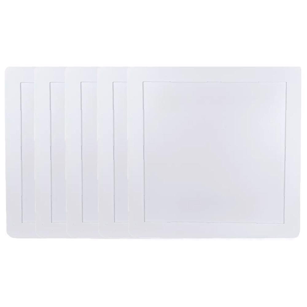 Kit 5 Luminária Plafon Led Quadrado Embutir 24W 3000K - Noll