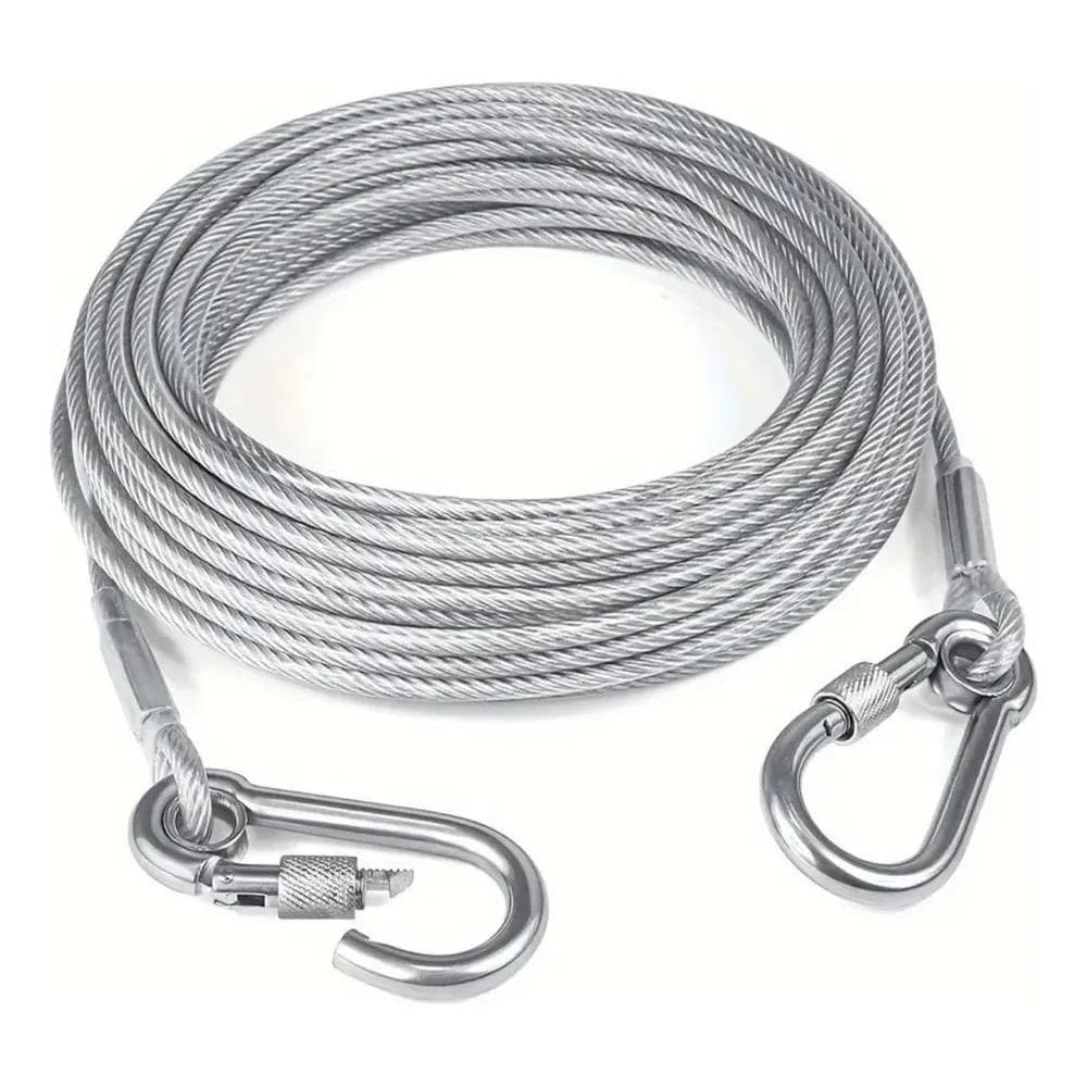 2X Cabo De Amarração Para Cães Ou Guia Passeio 15 Metros Cor