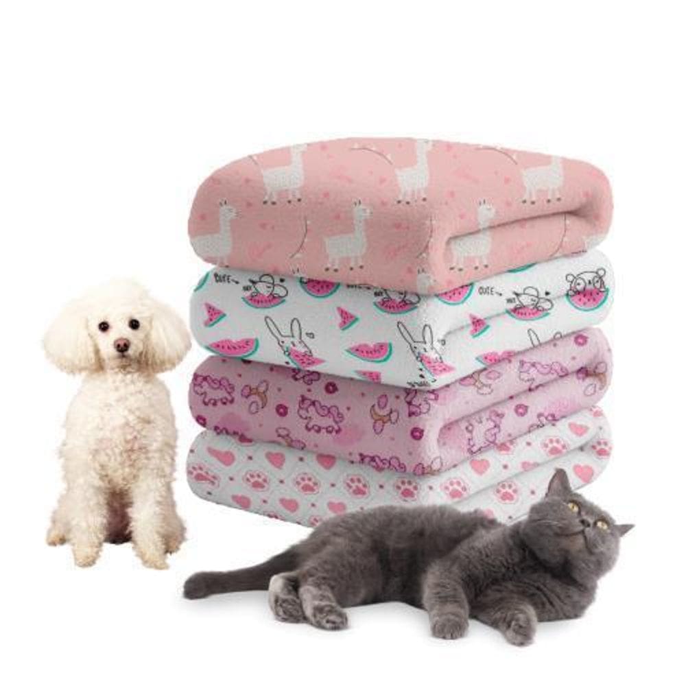 Manta Pet Para Cachorro Avulsa Algodão Macio Rosa