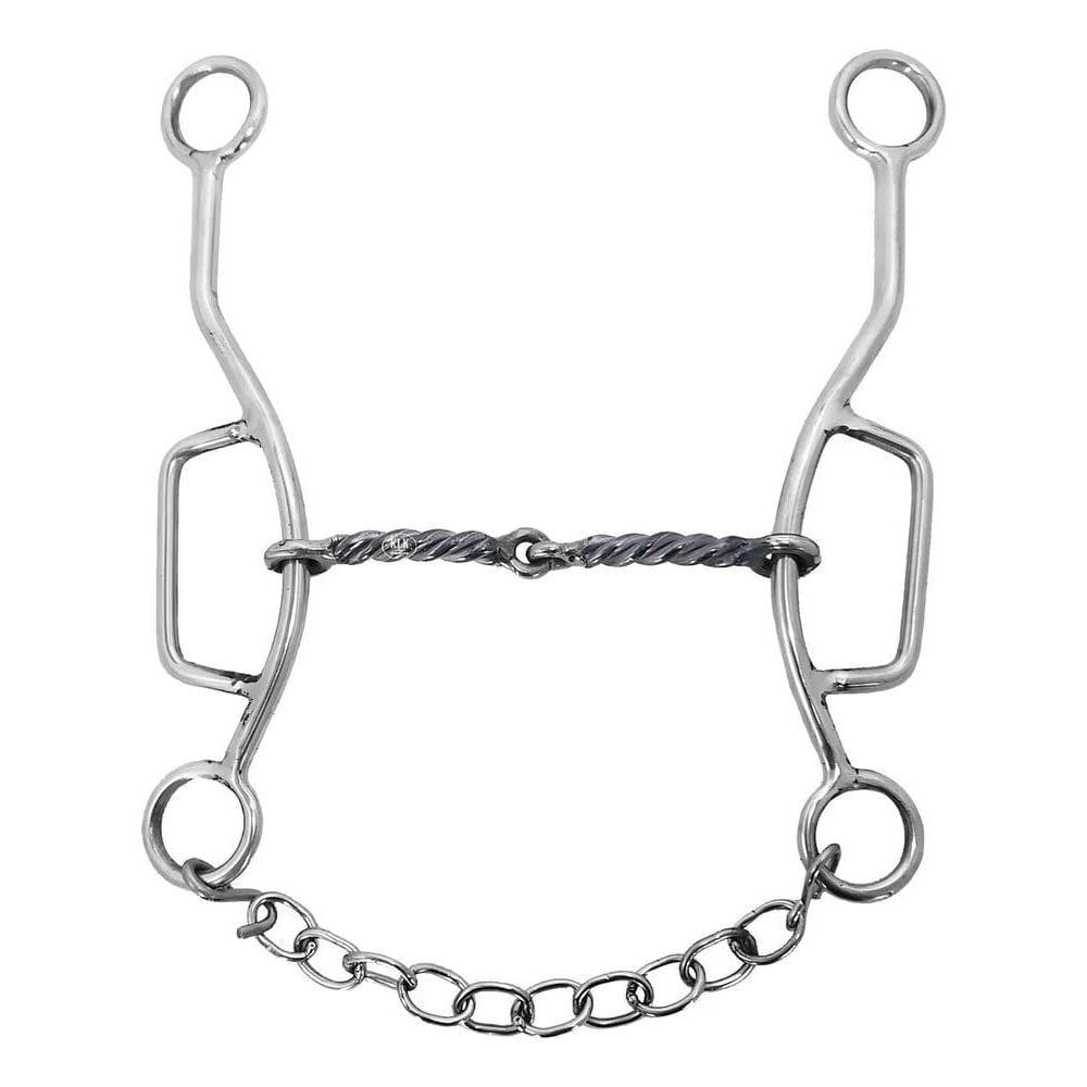 2X Bridao Levantador Torcido Articulado Inox Para Cavalo