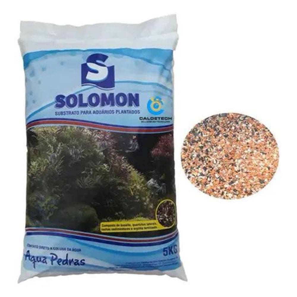 2X Substrato Fertil Cascalho Solomon 5Kg Para Aquario Planta