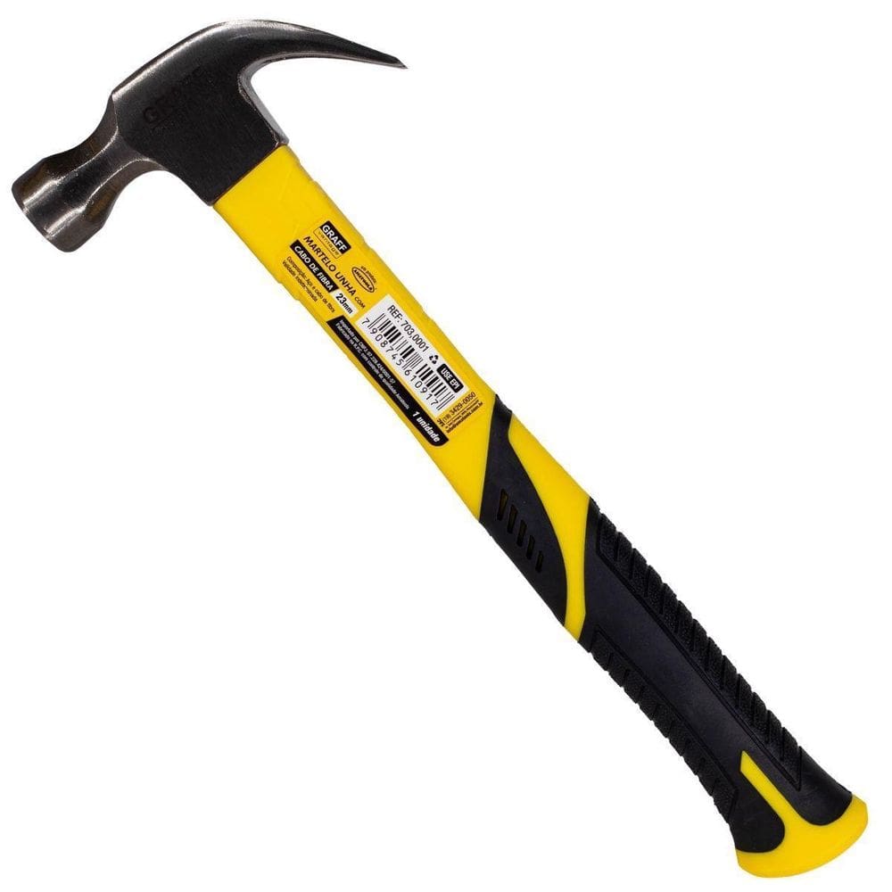 Martelo Tipo Unha Prego Cabo Fibra 23Mm Graff