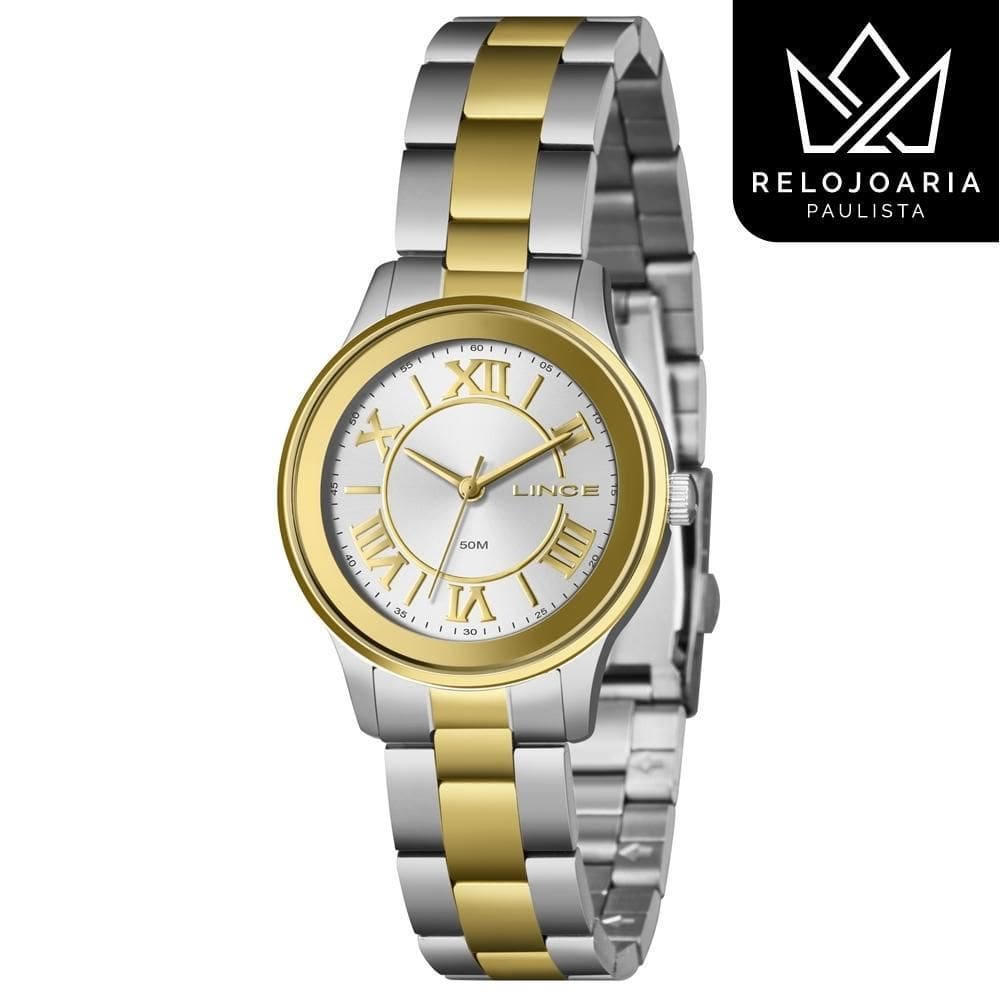 Relógio Lince Feminino Prata E Dourado Lrth206L34 K09B