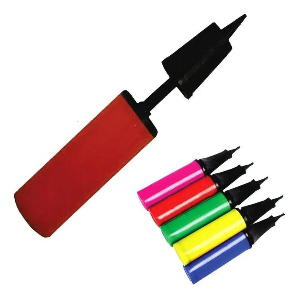 2X Bexiga Balão Bomba Inflador Manual - 01 Unidade Cor Sorti