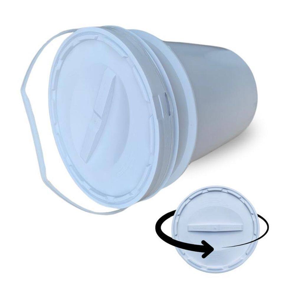 Pote Para Guardar Ração 20 Litros Tampa Rosca-Kit 18 Pçs