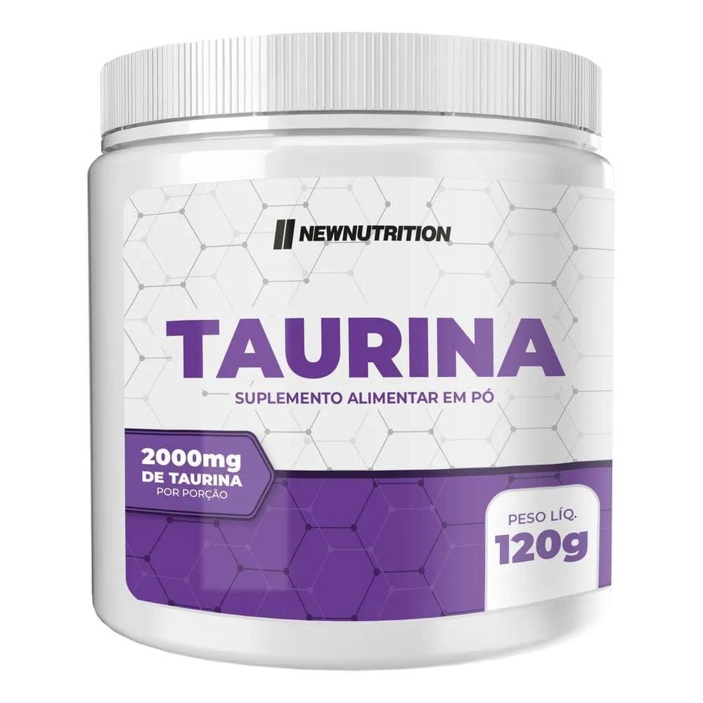 2X Energético Taurina Em Pó Pura 120G New Nutrition 60 Doses