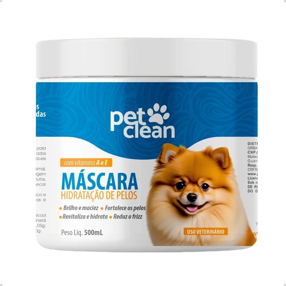 2X Máscara De Hidratação Para Cachorro E Gato Pet Clean 500G
