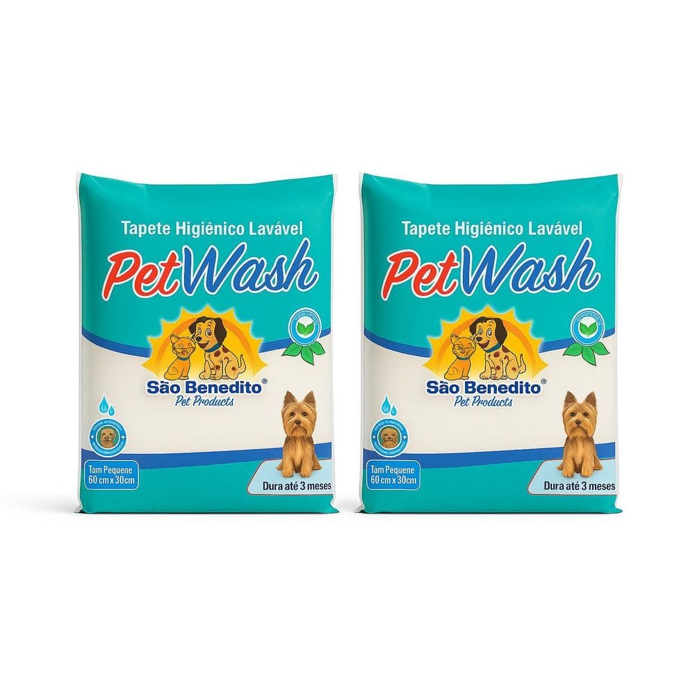 Tapete Higiênico Lavável Para Pet 60X50Cm Kit 2 Cães E Gatos