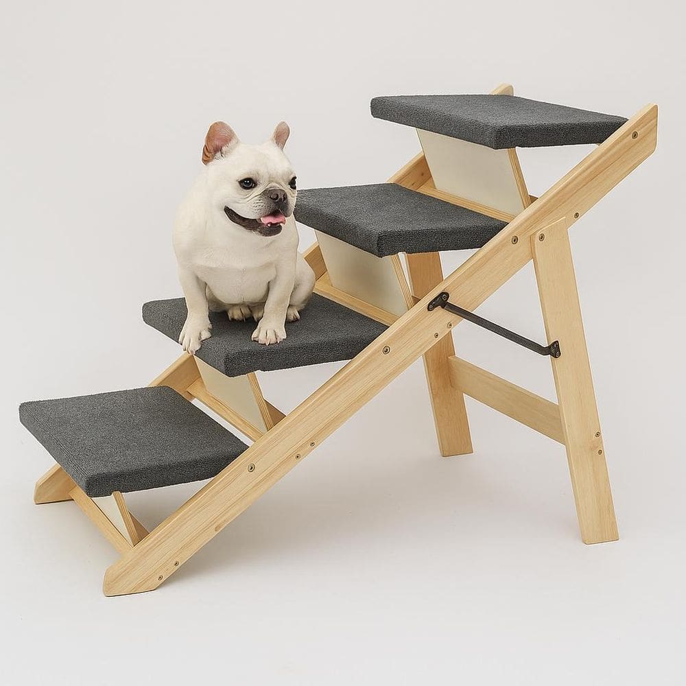 Escada Rampa Pet 4 Degraus 60 Cm Todas As Raças Alta Segura