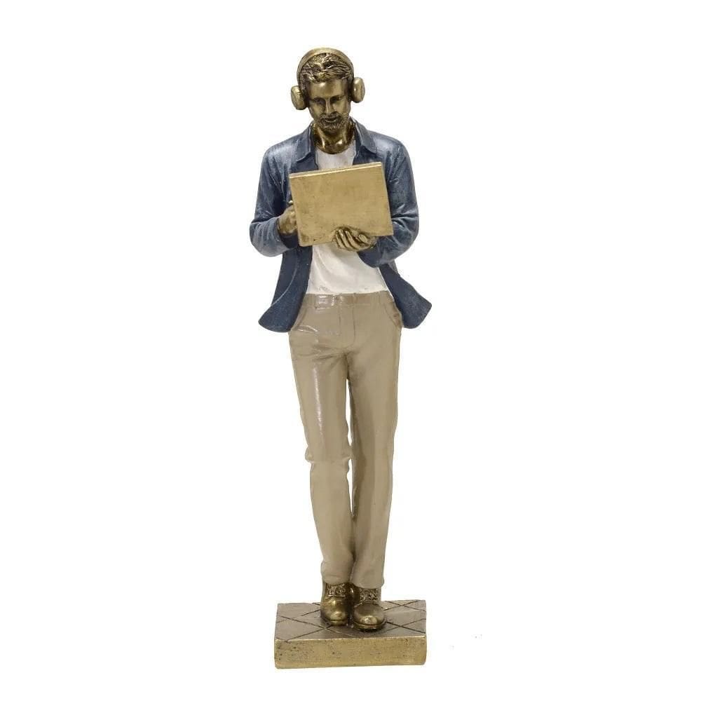 Figura Decorativa Estatueta Homem Empresário 25 X 8 X 7 Cm