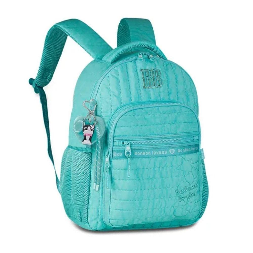 Mochila Escolar Feminina Rebecca Bonbon Bolsa Juvenil Azul