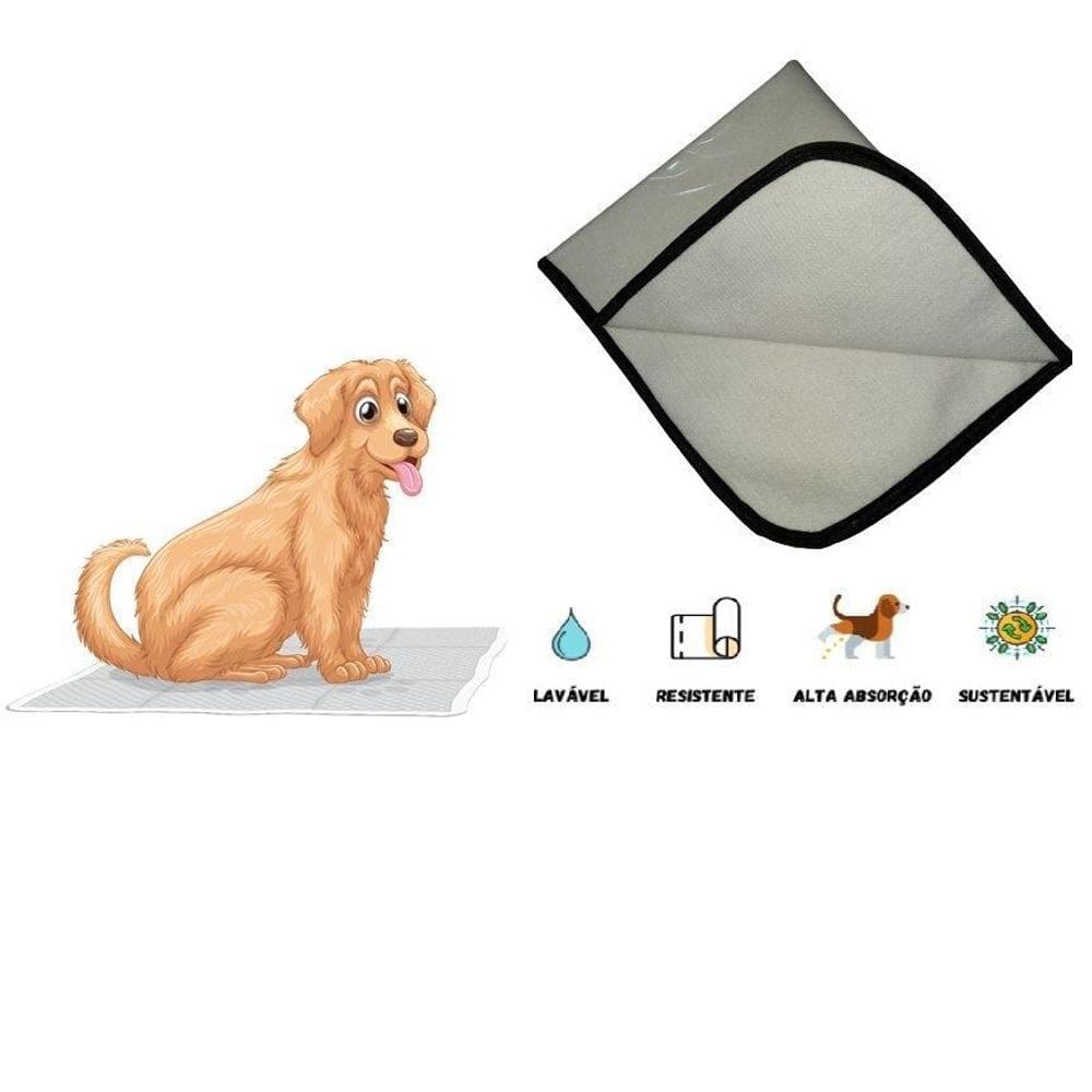 Tapete Higiênico Lavável 01 P, 50 X 60 Cm, Super Absorção.