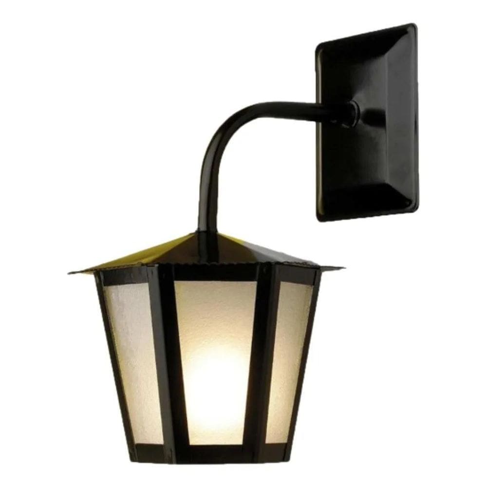 2X Luminária Arandela Colonial Externa Sextavada Preta