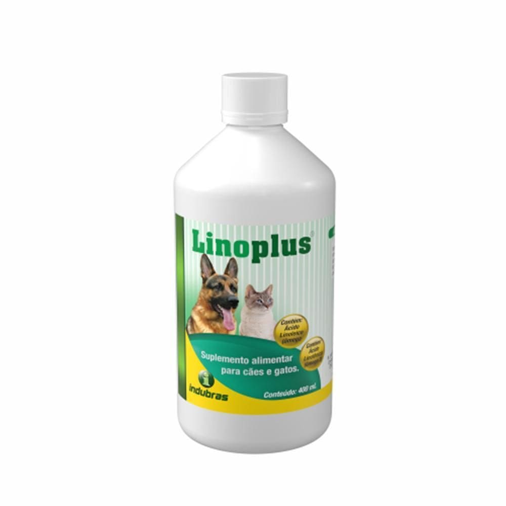 Kit 5X Linoplus 400 Ml Indubras Suplemento Para Cães E Gatos