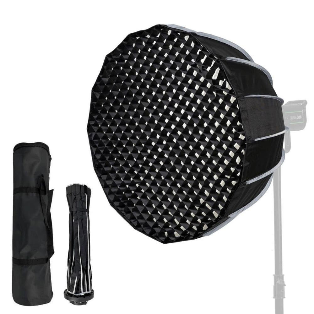Softbox Parabólico Rkp90 Bowens 90Cm Grade Montagem Fácil