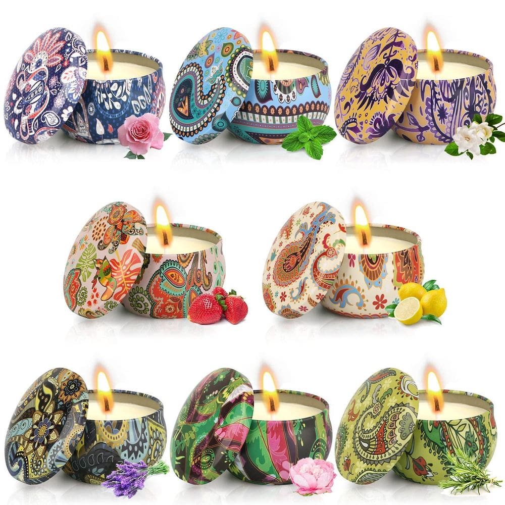 Kit 5 Super Velas Aromaticas Perfumadas Na Lata Vintage Cera