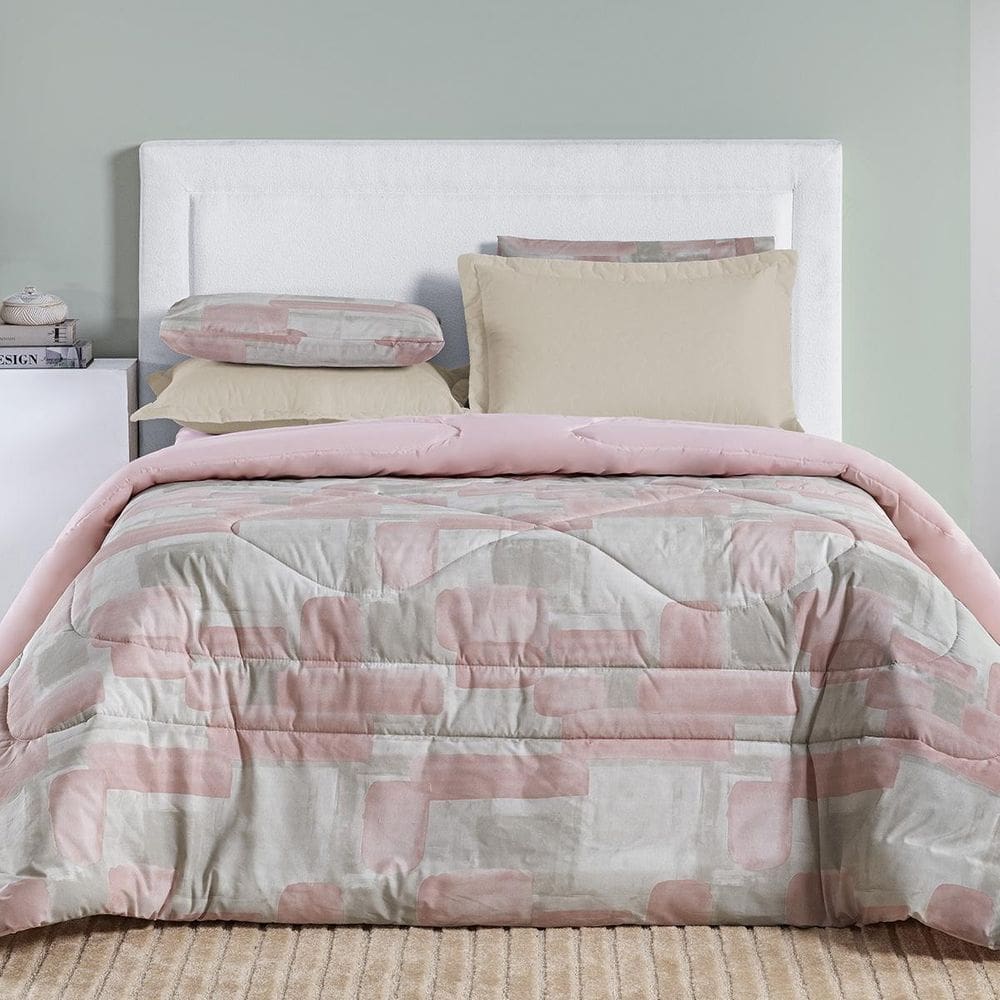 Edredom King Algodão 200 Fios Cotton Dupla Face Estampado