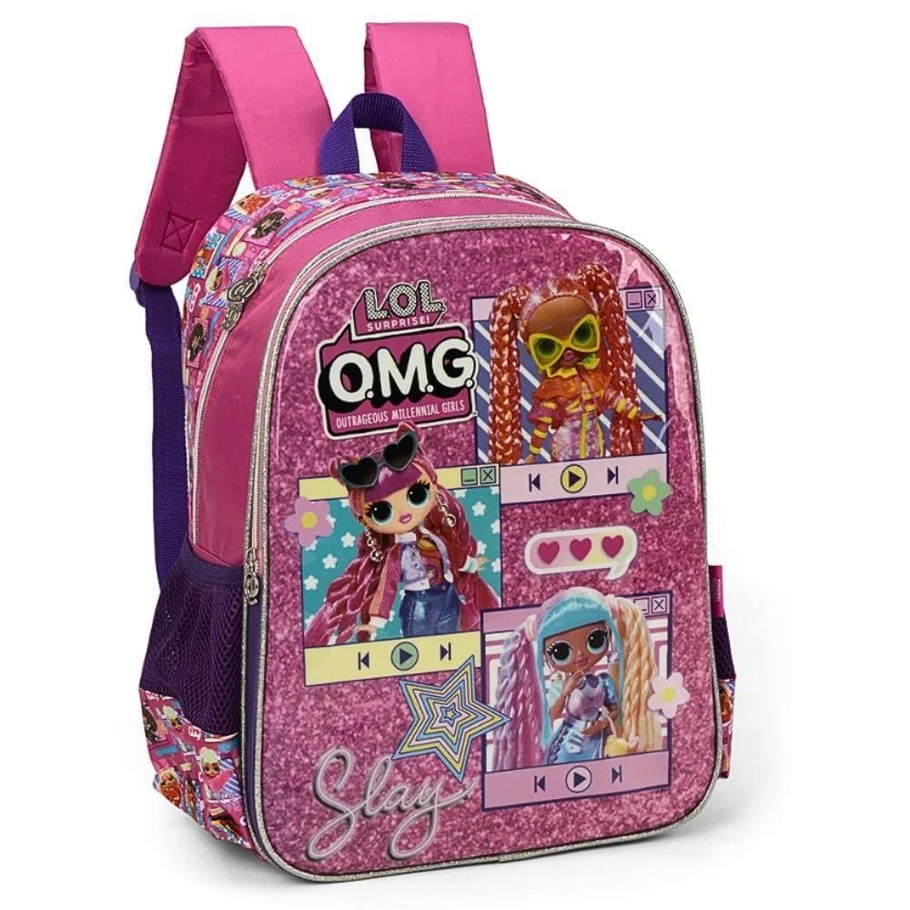 Mochila Infantil Escolar De Costas Lol Omg Grande Luxcel
